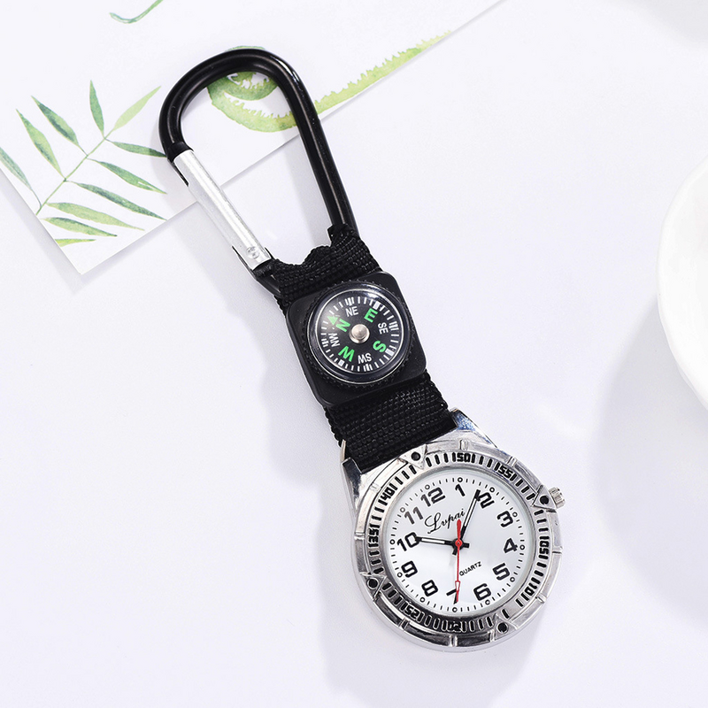 Clip infermiera orologio da tasca orologi da infermiera per uomo alpinismo Clip-on moschettone bussola Miss