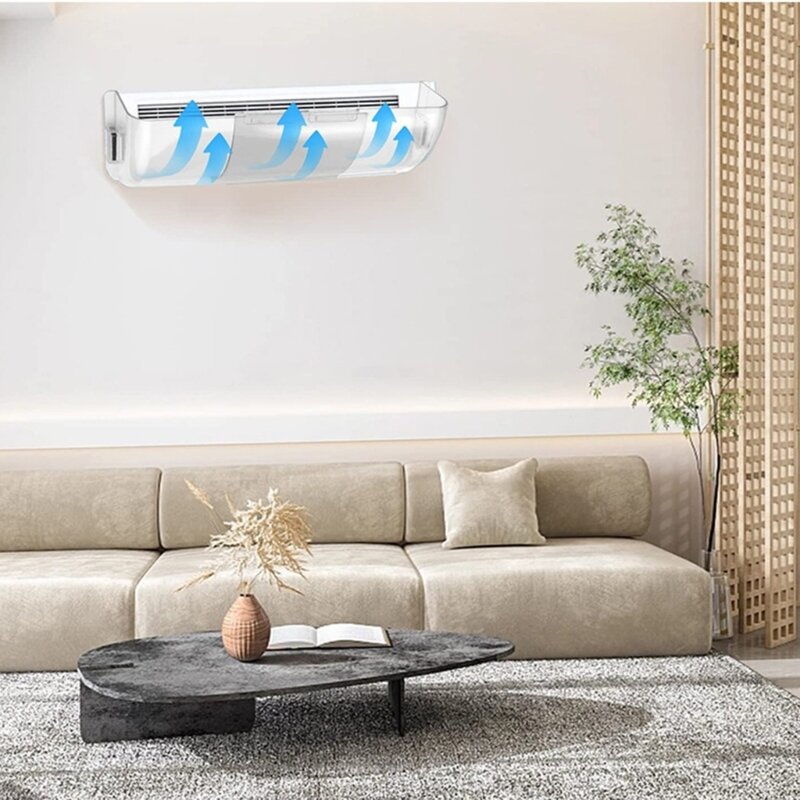 2 pacotes defletor ventilação ar, registros domésticos ajustáveis ​​transparentes magnéticos para chão