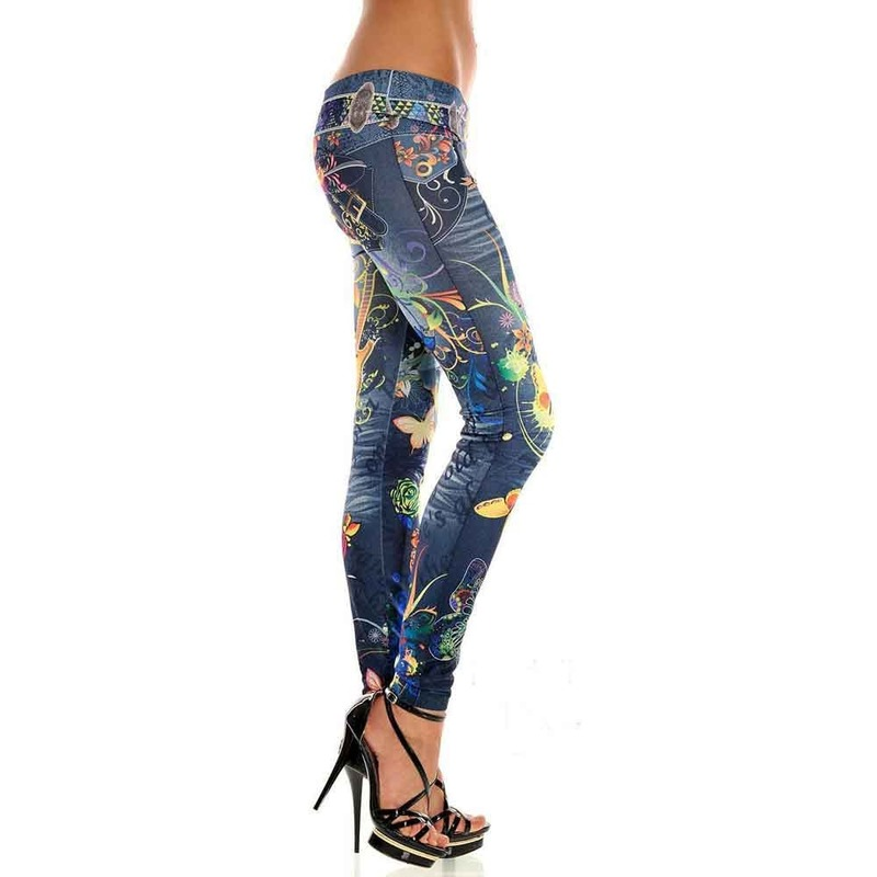 Kobiety Slim klasyczne obcisły, niebieski spodnie dżinsowe 2023 bezszwowe legginsy dla kobiet seksowne dżinsy rozciągliwe trendy Jeggings Streetwear