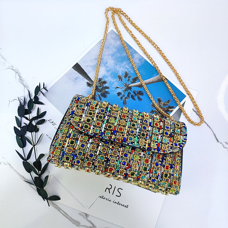 JIOMAY Fashion Bag for Party Women Elegant And Versatile Rhinestone Purse Luxury Designer Handbags High Quality 2024 Tote Bag