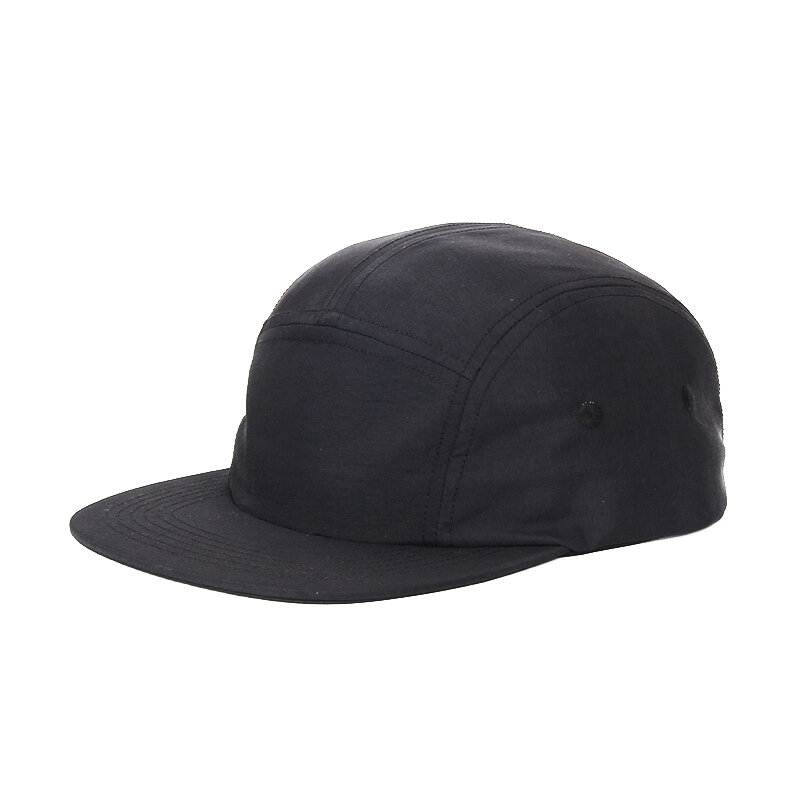 Męska 5-panelowa czapka Unisex jednolite kolory z płaskim rondem nylonowa szybkoschnąca bejsbolówka Gorros damska na zewnątrz wodoodporna kapelusz hip-hop