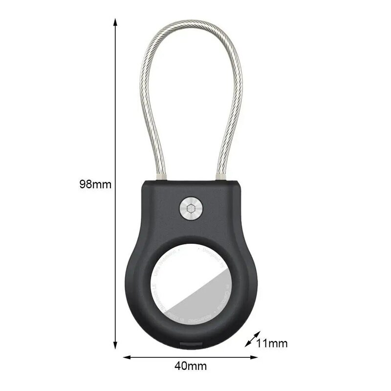 Compatible With Apple AirTag Secure Holder With Wire Cable Air Tag Lock Case Keychain Key Key Chain Luggage Tag For Keys