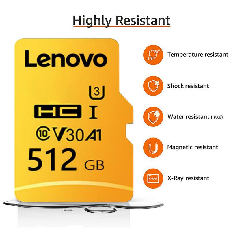 Lenovo 2TB Micro TF SD Card U3 A2 High Speed TF Card 1TB SD/TF Flash Memory Card 32G 64G Flash SD Card For Phone Camera Tablet