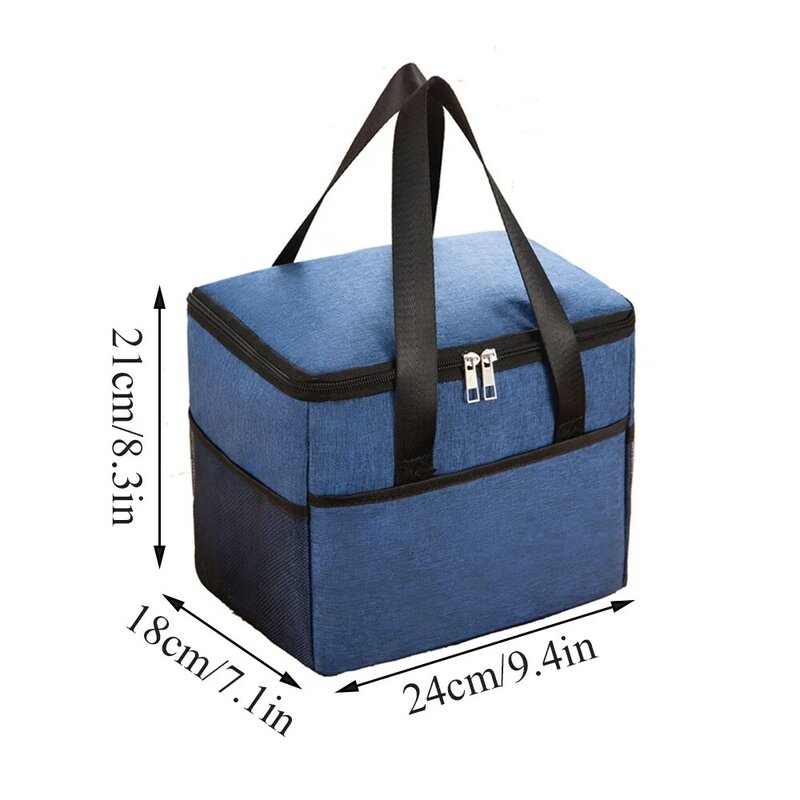 Изолированная сумка для ланча из алюминиевой фольги, термобокс для еды, водонепроницаемый студенческий офисный Ланчбокс с плечевым ремнем, изоляционные сумки для ланча