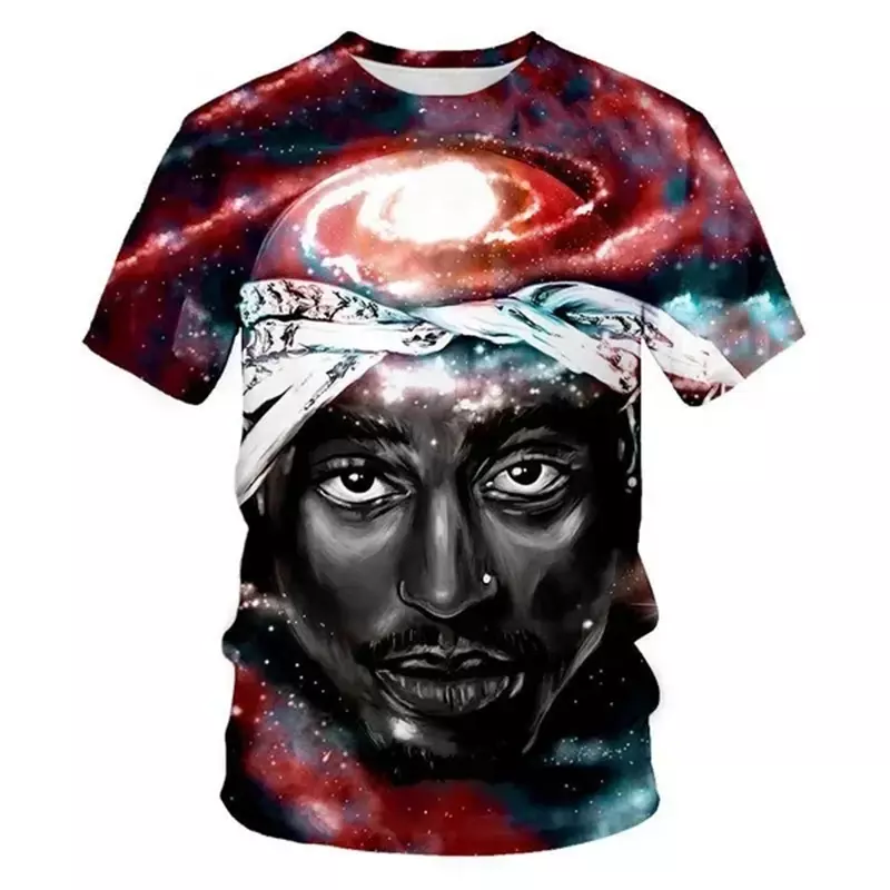 T-Shirt à Col Rond pour Homme et Femme, Streetwear, Décontracté, Hip Hop, Musique, 2 Pièces