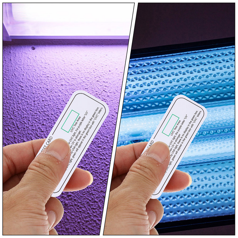 Portátil UVA Light Test Strips, Test Cards, adequado para UV Test Area, UVC Test Area, 6pcs