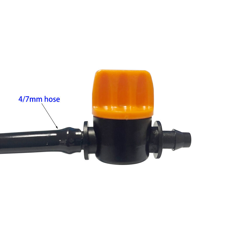 Adaptateur barbelé robinet à bille 1/4 "tuyau 4/7mm, contrôleur de tuyau, micro d'argile goutte-à-goutte, raccords de système d'arrosage