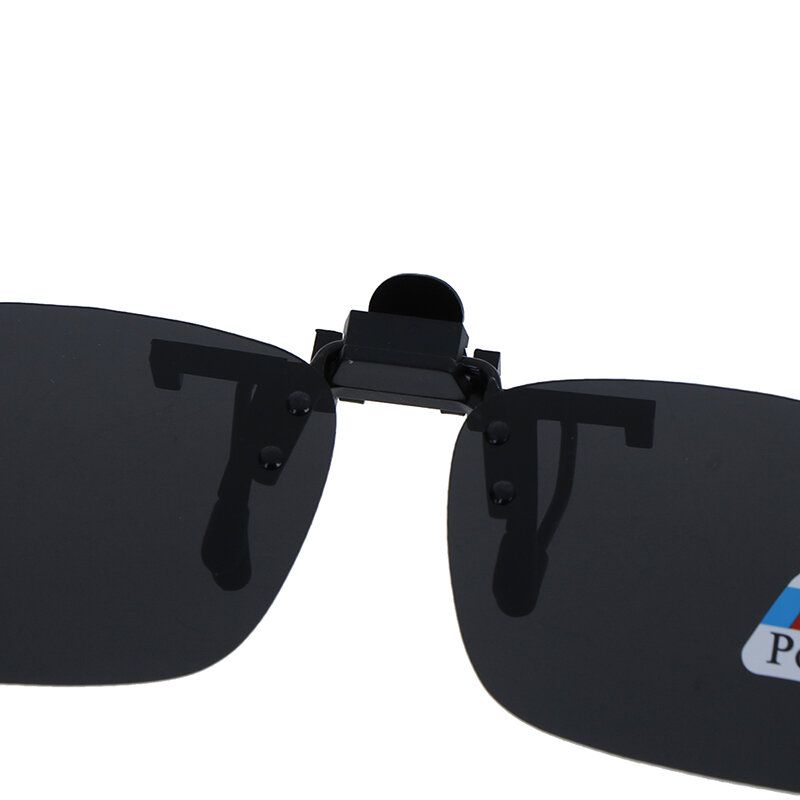 Unisex clip-on polarizada óculos de condução, dia e visão noturna, lente flip-up, óculos de sol para fora, alta qualidade, 1pc