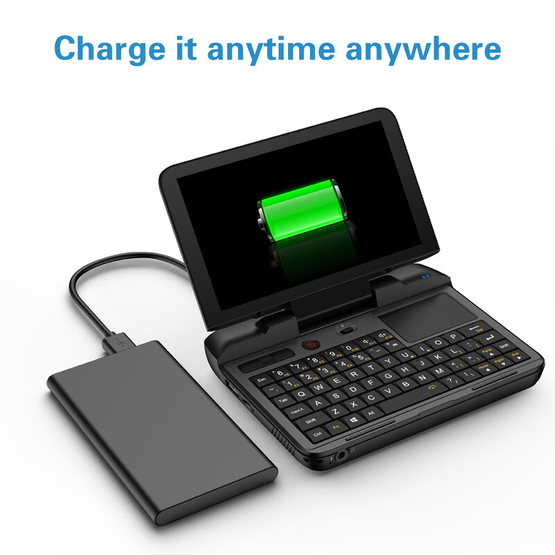 저렴한 포켓 노트북 넷북 컴퓨터 노트북 GPD 마이크로 PC, 6 인치 RJ45 RS232 HDMI 호환, 윈도우 10 프로, 8G RAM 백라이트 블랙
