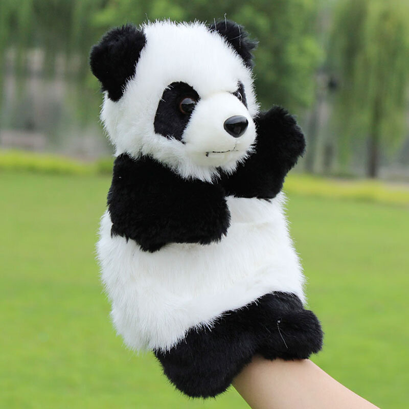 Q0KB – marionnettes à main petit Panda, cadeaux fête pour enfants, peluche pour poupée, cadeau amusant