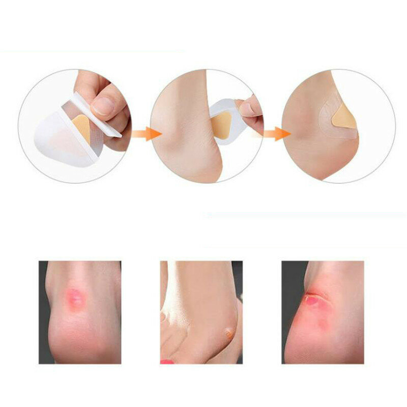 Gel Heel Protector Foot Patches, Adhesive Blister Pads, Heel Liner Shoes Adesivos, Pain Relief Plaster, Foot Care Cushion Grip, 20Pcs