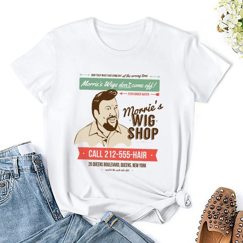 Morrie's Wig Shop T-Shirt Woman clothing t-shirt dress for Women plus size sexy tshirts woman Women's tee shirt