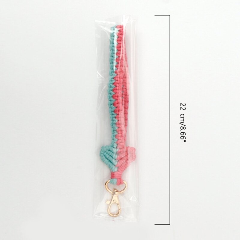 Chaveiros pulseira formato coração crochê fofo para adolescentes chaveiro colorido para bolsa. Dropship