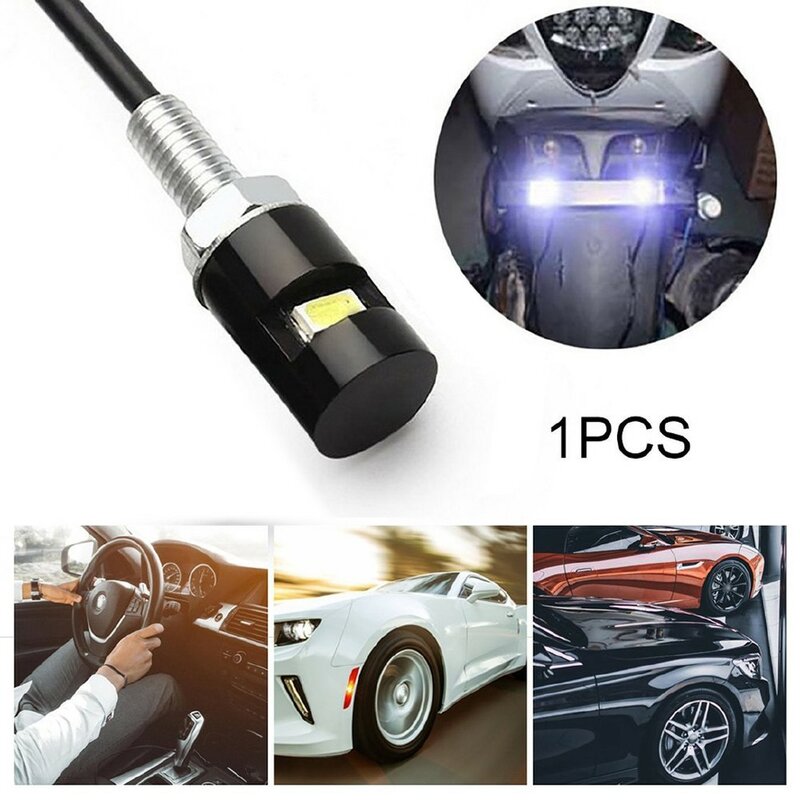 자동차 범용 자동 볼트 LED 램프, 흰색 6000-7000K 오토바이 번호, 충격 방지 슈퍼 브라이트, 12V, 1W