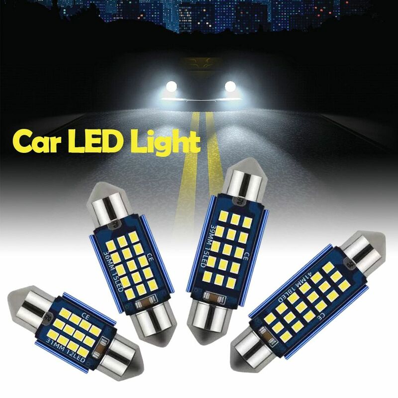 Accesorios de luz Interior de coche superbrillante, luz blanca de 12V, iluminación Interior, Led Canbus bicusco