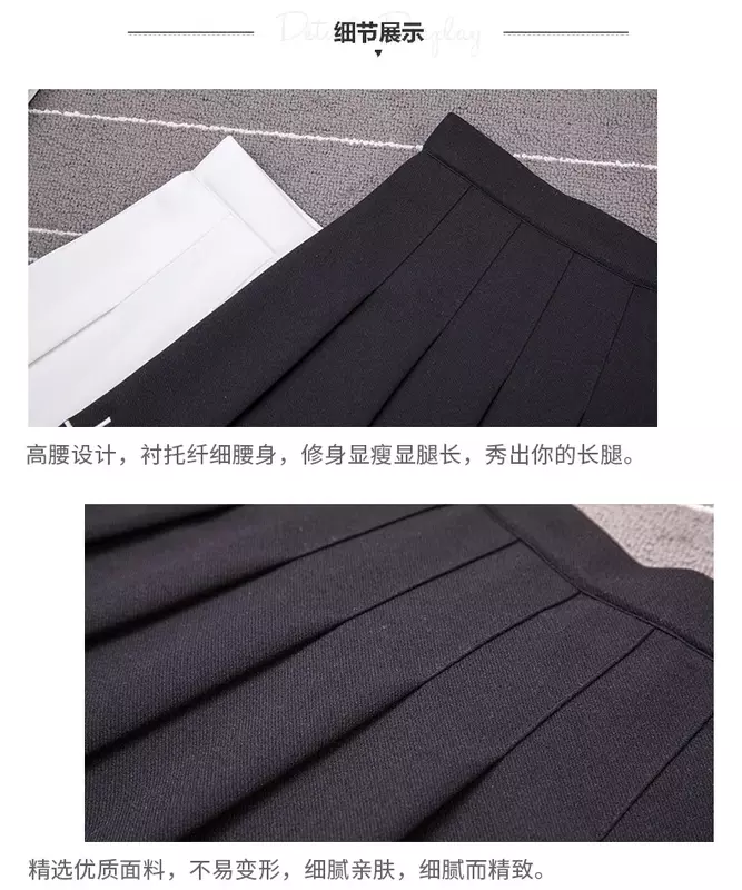 Falda plisada de cintura alta para mujer, falda con bordado cruzado, cintura elástica, sensación fresca dulce, Harajuku