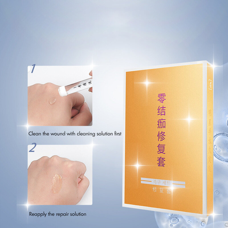Loción Natural para el cuidado del maquillaje permanente, loción hidratante y limpiadora para después del tatuaje, promueve la curación de la piel, 5ML x 2