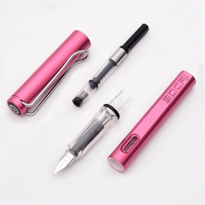 EF Set pena tinta dapat diganti, perlengkapan alat tulis kantor sekolah bisnis menulis siswa 0.38mm isi ulang