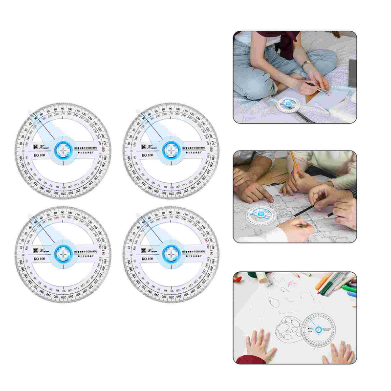 Cerchio goniometro righello di misurazione portatile grado goniometro strumento di disegno righello geometrico per l'architettura scolastica