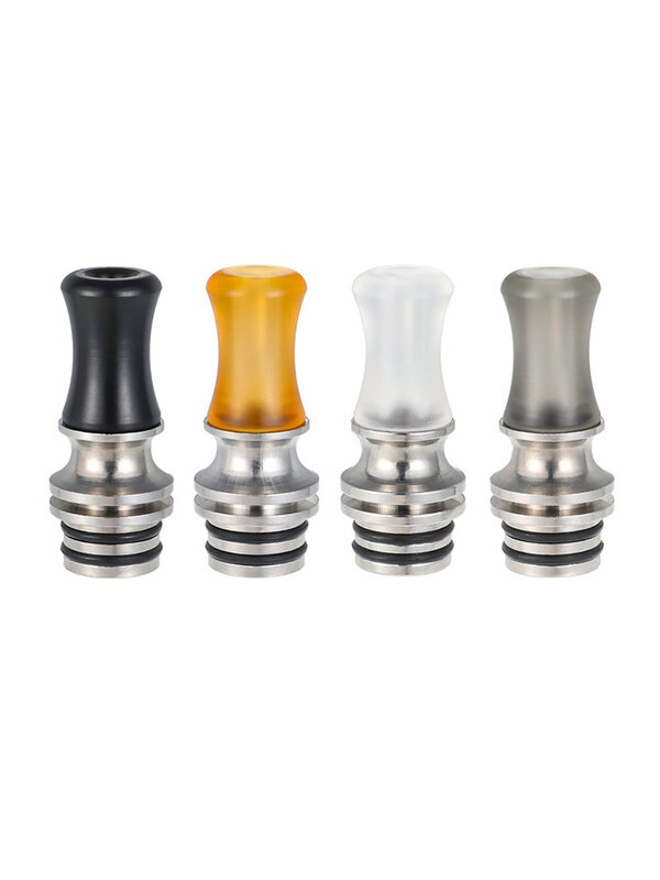 1Pc M6 Drip Tip 510 Pipette Dripper Straw Joint Heat Resistance Stainless Steel Base 5Colors 510 PEI Pipette Dripper Straw Joint