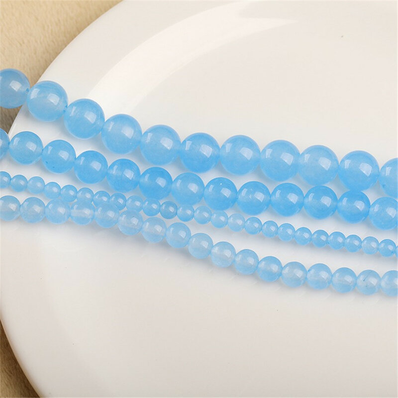Natural Jade Marrow Bead Dongling Jade Scattered Round Bead Bracelet DIY Accessories Handmade Bead Necklace Ear Jewelry Material