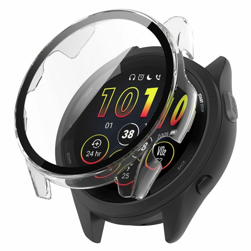 Gehard Glazen Hoesje Voor Garmin Voorloper 165 Muziek Smart Watch Strap Screen Protector Volledige Cover Beschermende Bumper 165 M Shell