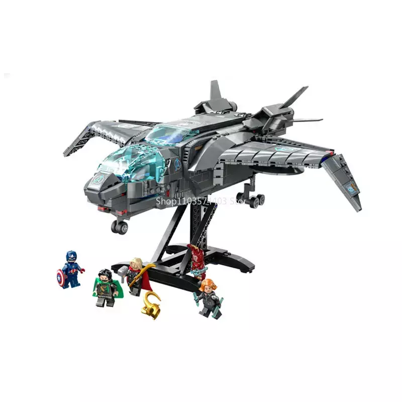 The Ultimate Battle Space Gauntlet Model Building Blocks para crianças, The Quinjet Ship, 76248 Super Fighter, brinquedos como presentes, em estoque, novo, 2024