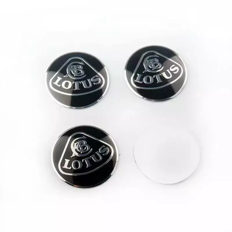 LOTUS-Emblema Car Wheel Hub Cap, Auto Rim Refit, Dust-Proof Badge Covers, Acessórios para adesivos, Emblema, 56mm, 60mm, 4pcs