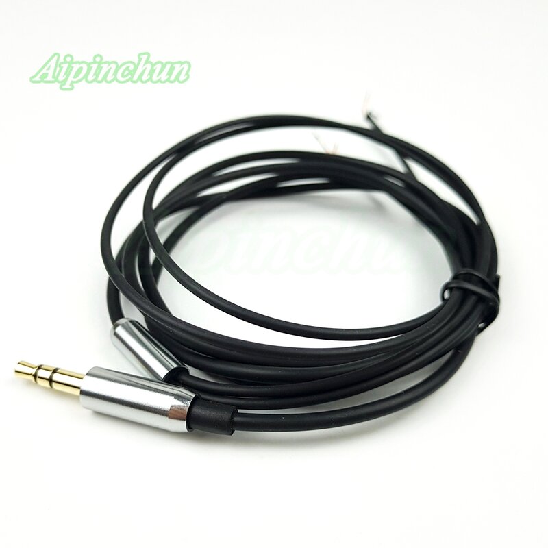 Aipinchun – câble de réparation de casque d'écoute TPE noir, bricolage, câble de remplacement de casque, noyau de fil 1.2 mètres, Type de ligne, prise