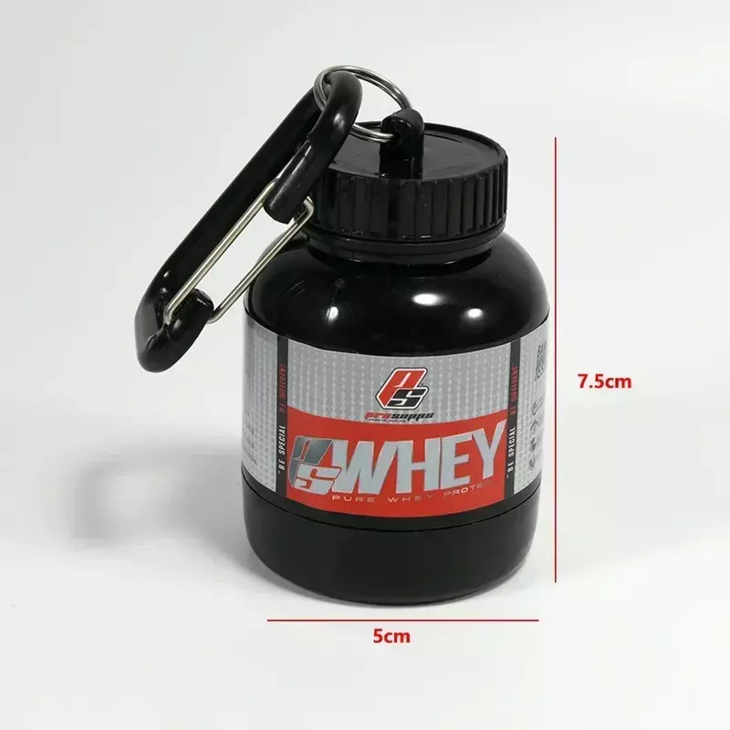 Portable Protein Powder Bottle With Whey Keychain Health Funnel Medicine Box Small Water Cup Outdoor camping Container