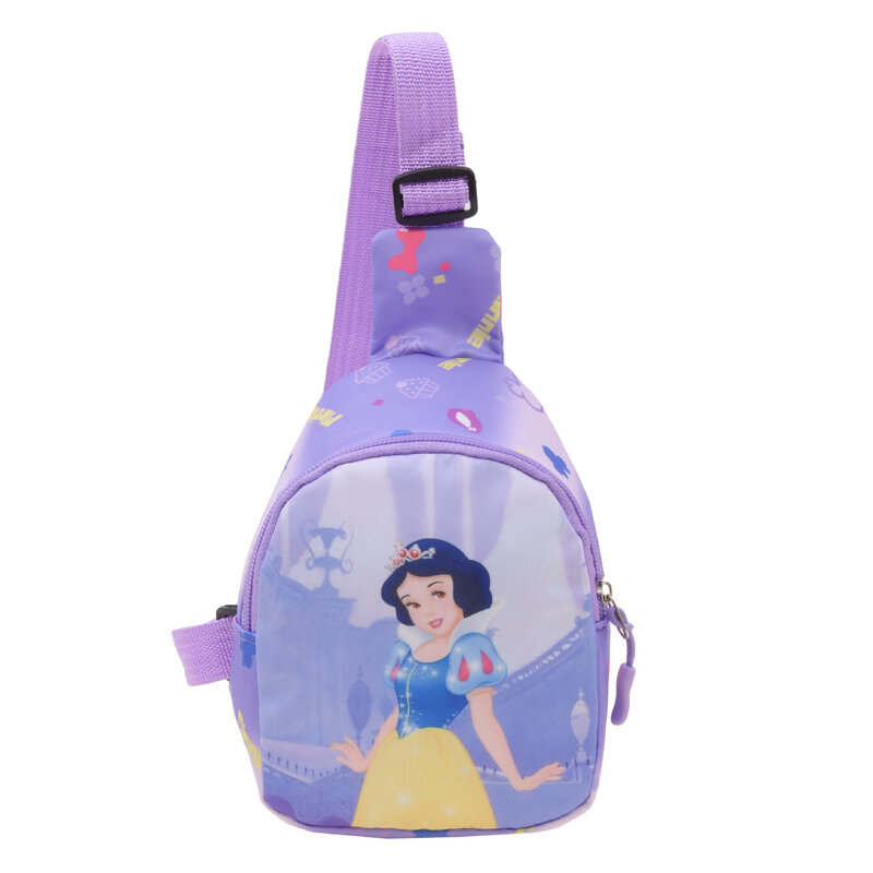 Tas selempang kartun Disney Stitch, tas dada untuk anak-anak, Anime, putri duyung, Minnie Mouse, tas selempang Frozen, tas bahu kasual Mini