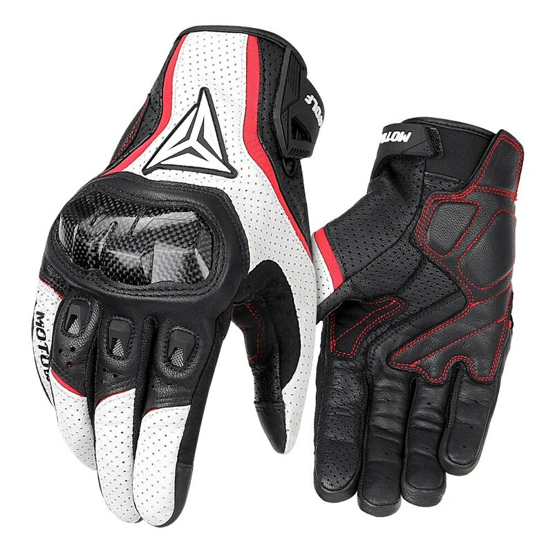 Guanti da Moto da corsa guanti in pelle da uomo guanti da Moto traspiranti estivi guanti da ciclismo Moto Motocross protettivi