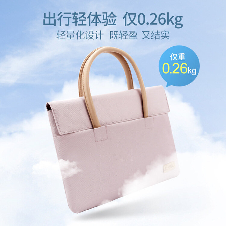 Laptop Bag Women 2024 14.1 15.6 Inch Office Notebook Sleeve Case Travel Computer Handbag Elegant Fashion Luxury