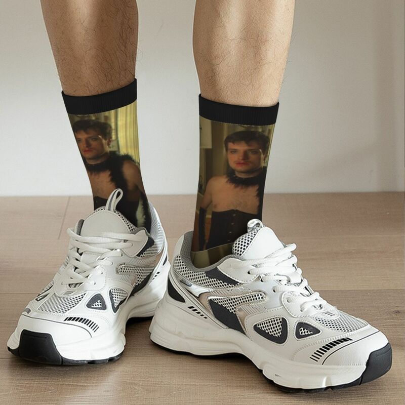 Fashion Josh Hutcherson dia terlihat bagus kaus kaki basket aktor film kaus kaki panjang poliester untuk wanita pria menyerap keringat