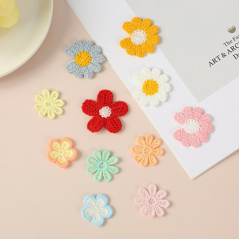 30 pz Mini fiore artificiale coreano piccole margherite fiorellino pezzi fai da te all'ingrosso tornante scarpe borsa accessori testa di fiore