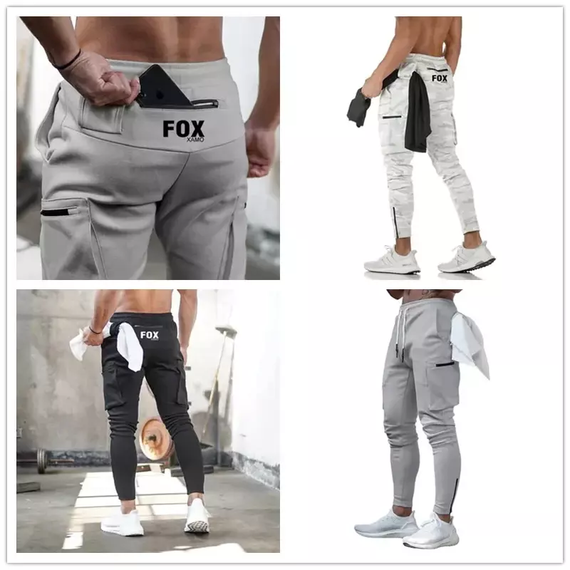 Fox Xamo-Calça de ginástica masculina, roupas esportivas, calças de jogging, esportes, calças de treino, calças esportivas, ciclismo