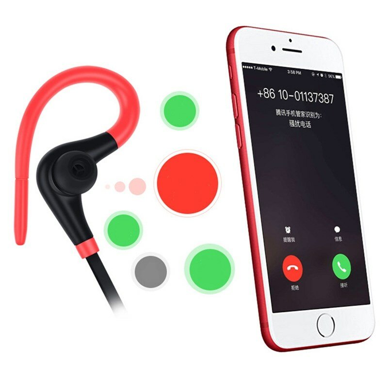 Wireless Bluetooth BT-1 S6 4.1 Subwoofer With Microphone Wired Control Sports Anti Sweat Running Earphone Music Earplugs