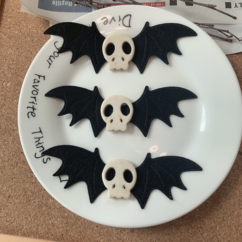 Pasadores murciélago Calavera, pasadores murciélago Ángel Punk para Halloween creativo, pasadores