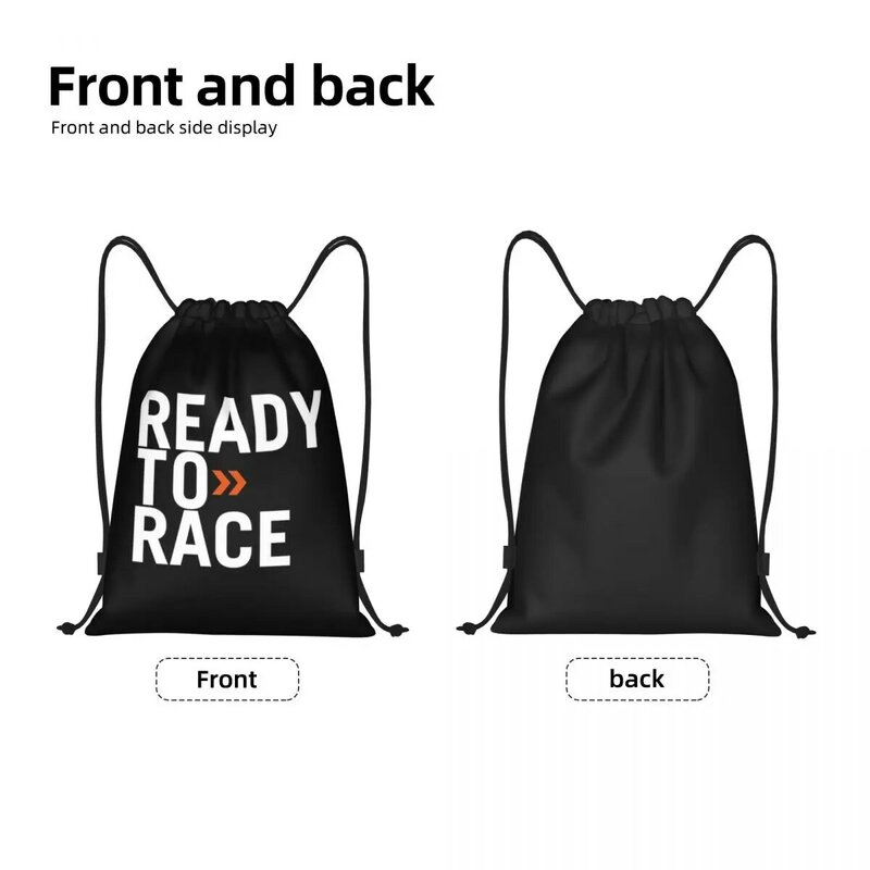 Ready To Race-mochila con cordón para hombre y mujer, saco deportivo portátil para ir de compras, gimnasio, carreras