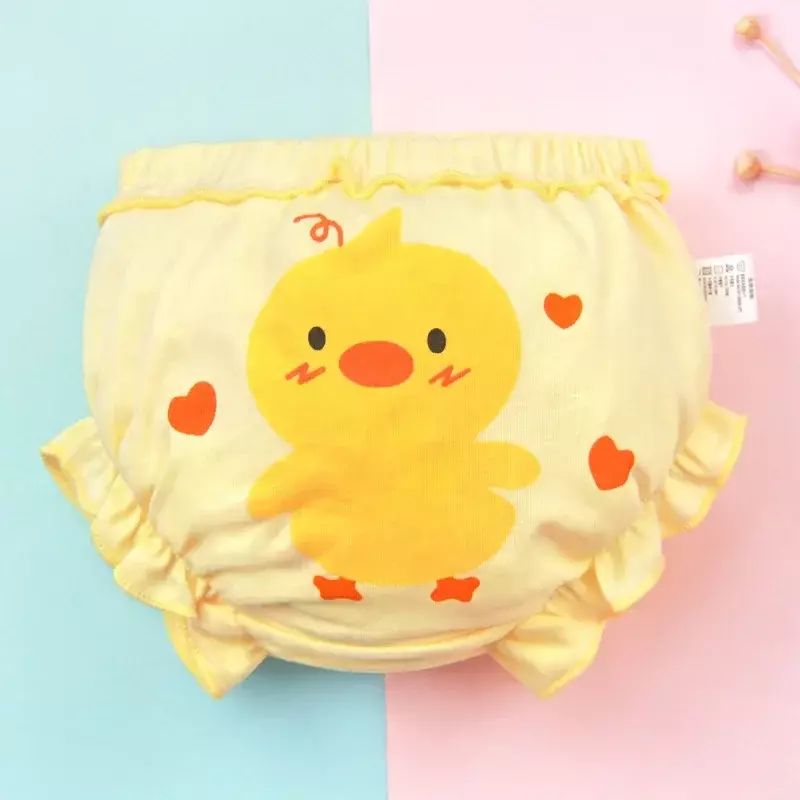 Baby bread pants Korean cartoon cotton shorts Children's briefs Girls' briefs do not clip pp