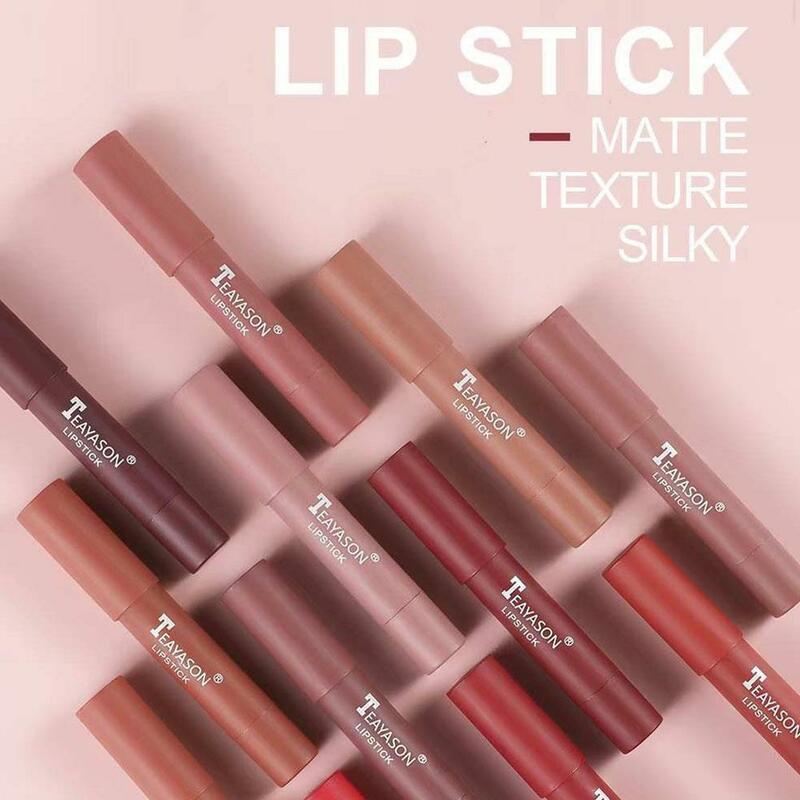 Delicate Smooth Waterproof Non-stick Cup Lip Tint Long Matte Pencil Makeup Lip Lip Nude Gloss Cosmet Lasting Pen Lipstick V M4V3