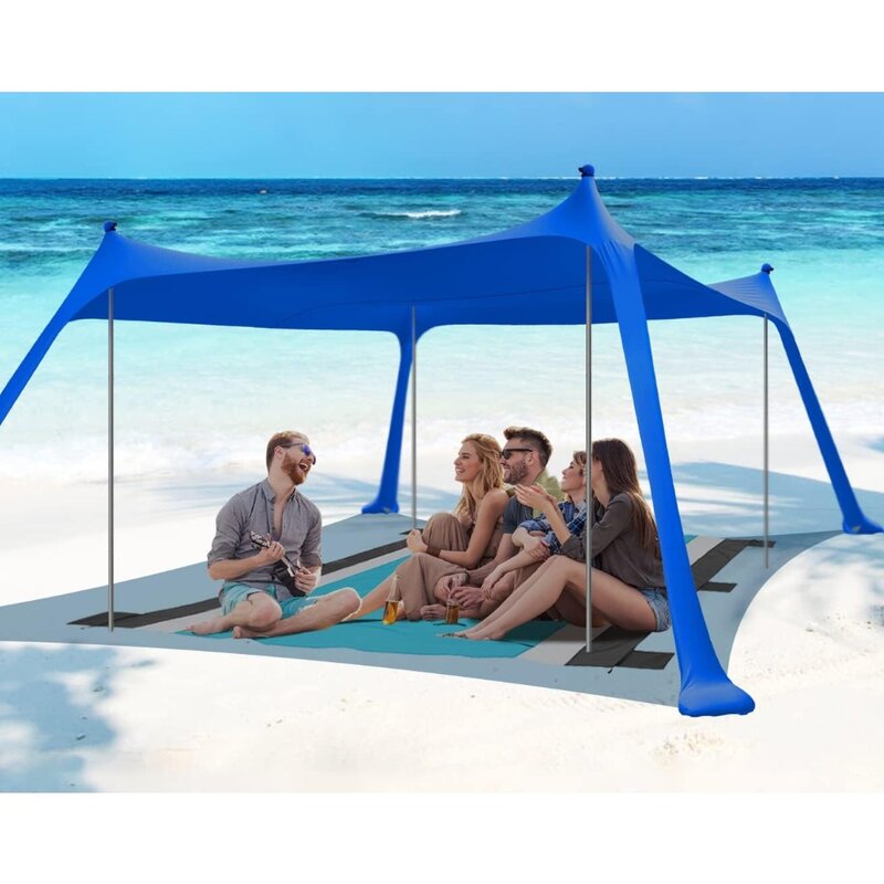 خيمة شاطئ منبثقة مع حماية من فوق البنفسجية ، مظلة محمولة ، 10 × 10 قدم