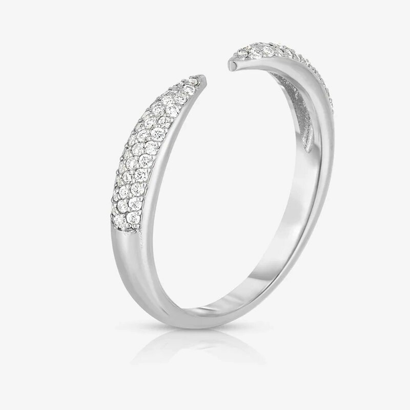 DPLAOPA kobiety nowy regulowany pierścionek ze srebra próby 925 luksusowy CZ 2024 prezent na rocznicę ślub luksusowa piękna biżuteria