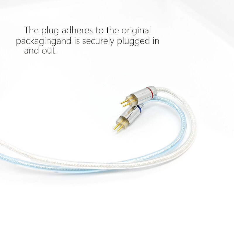 0,78 2-poliges Kabel lizt 2-adrige Kopfhörer versilbert Upgrade Occ 4,4mm Balance 2,5 3,5