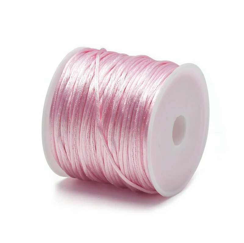 1.5mm Crafts Satin Rattail Cord String from Nylon for Chinese Knot, Macramé, Trim, Jewelry Making 24 Yards