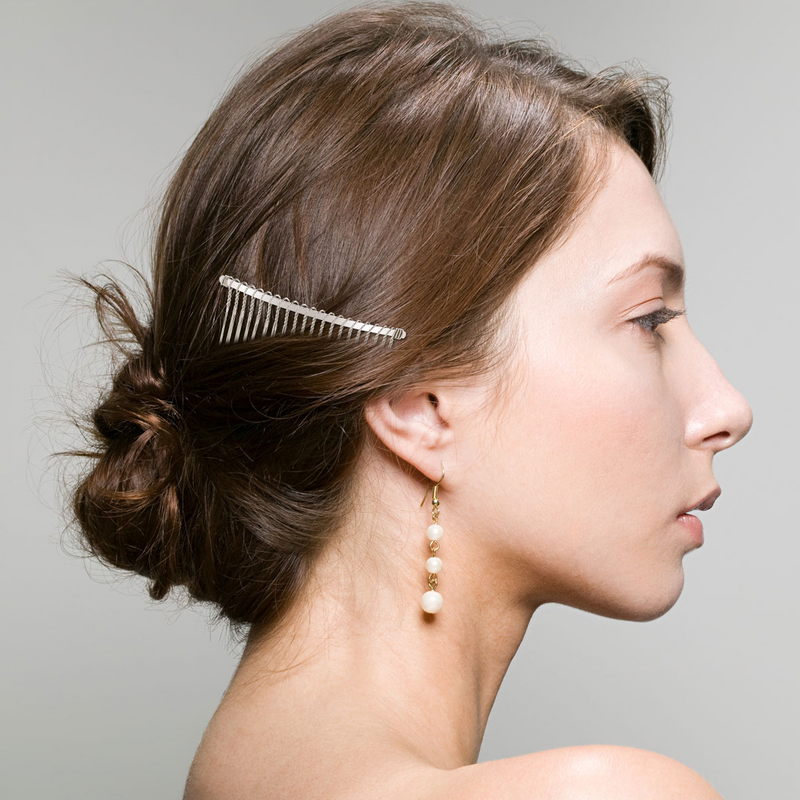 TINKSKY-DIY Metal Wire Hair Clip Combs, Nupcial Véu De Casamento, Fantasia De Prata, 78cm, 20 Dentes, 3Pcs
