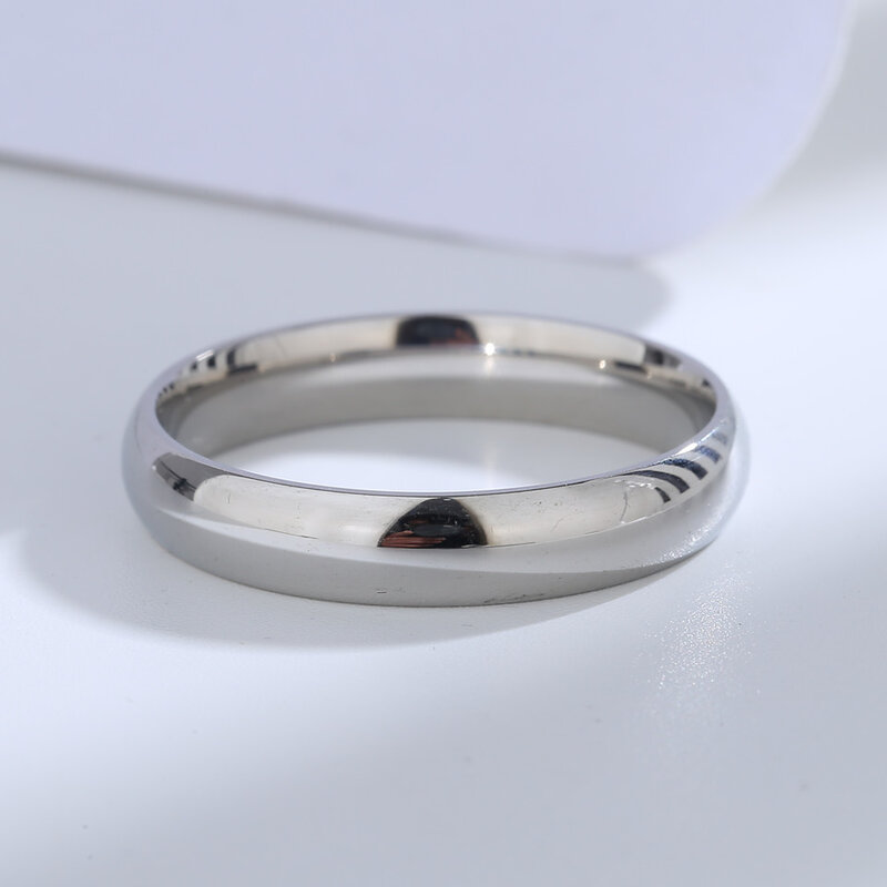 Pierścionek dla pary Buyee 925 Sterling Silver ustawia lekkie prosty pierścień do polerowania dla kobiety mężczyzny klasyczne koło mała biżuteria ślubna