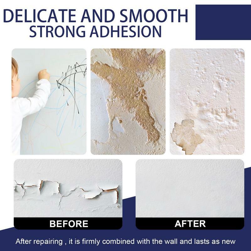 Pasta multiusos para reparación de paredes blancas, accesorio con raspador para el cuidado de la pared, revestimiento de renovación, pasta de parches para el hogar, 100g