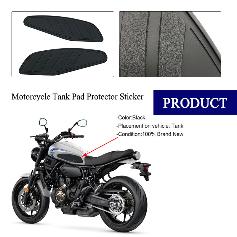 Fit For Yamaha XSR700 Tank Side Traction Pads XSR 700 2022 2023 Motorcycle Accessories Knee Anti Slip Sticker Decal Stickers