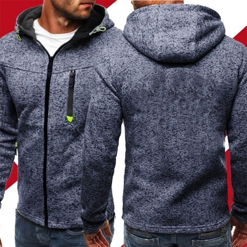 Hoodies Männer Sport Casual Wear Zipper Fashion Fleece Jacke Herbst Sweatshirts Herbst Mantel Mit Kapuze Strickjacke
